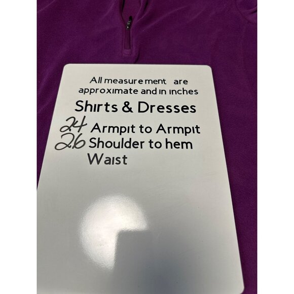 REI Co-Op Womens Purple Fleece Pullover 1/4 Zip Long Sleeve Jacket XXL - Picture 9 of 9